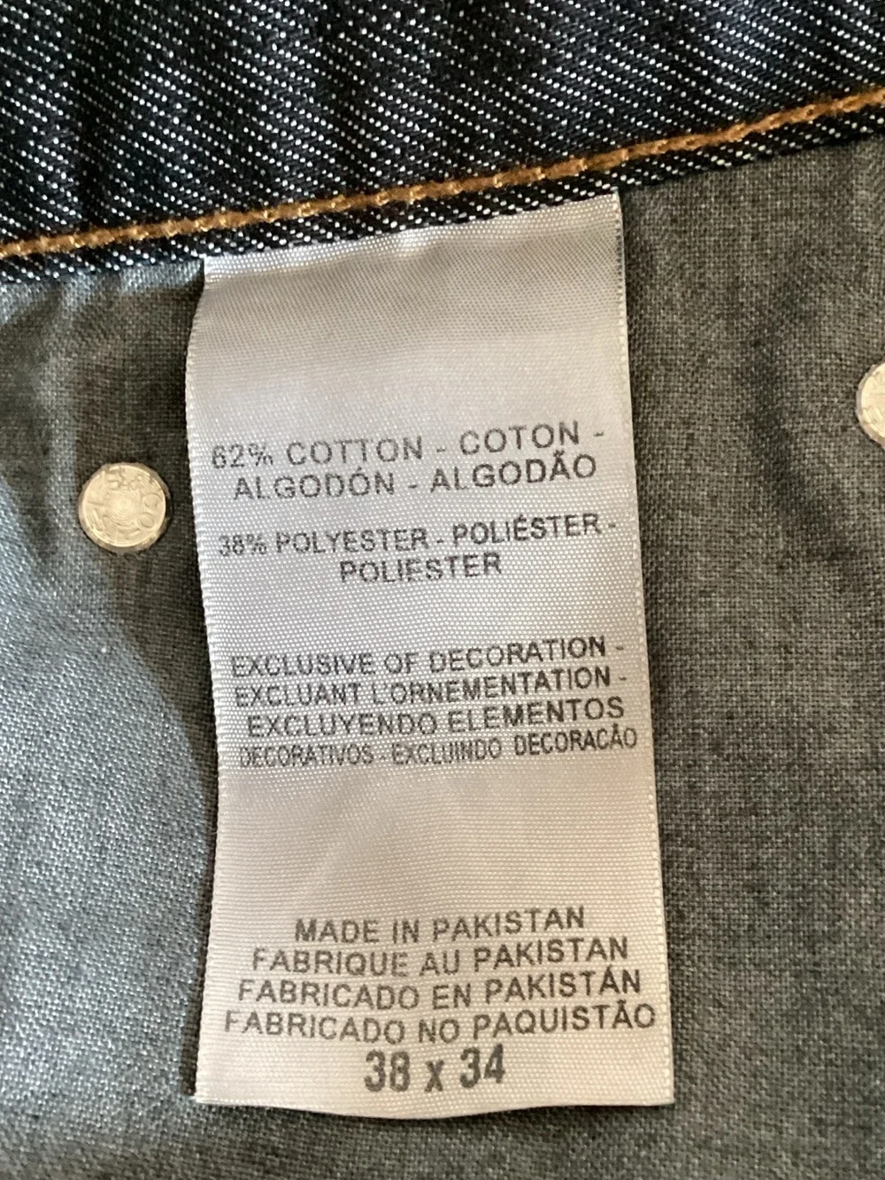 Levi's Men's Straight Jeans in Dark Indigo Black 38x34